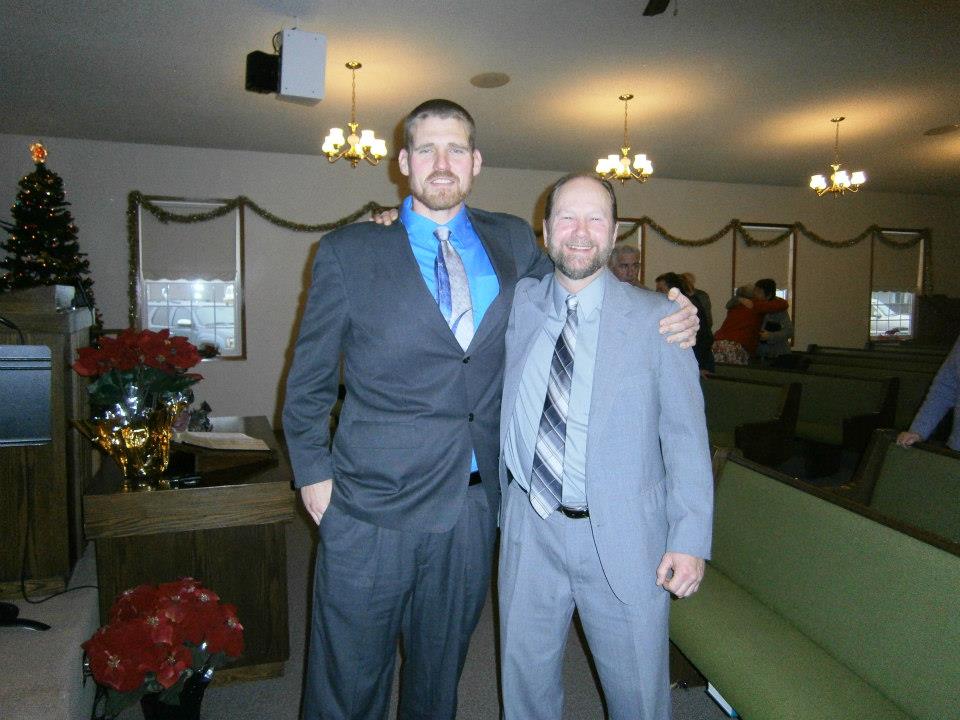 Pastor Harold with Church Member Brent Frisbee